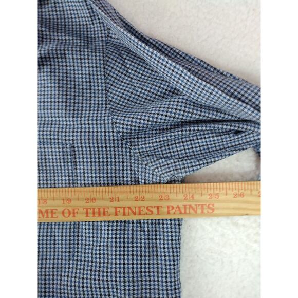 Scott Barber Men's 100% Cotton Blue Plaid Button Down Shirt Size Large‎ - Picture 4 of 10